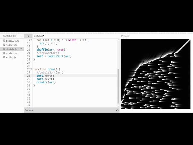 Image Sorting Tutorial 1: Bubble Sort Visualization using P5.js