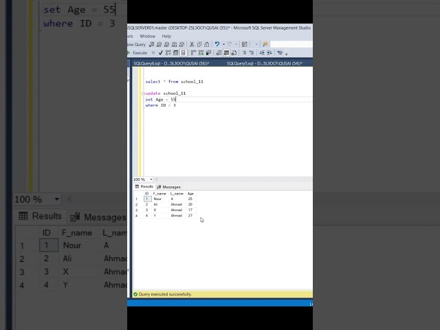 تحديث البيانات بسهولة في قواعد البيانات!   #sqlserver  dataanlysis  #dataecho #sql #s
