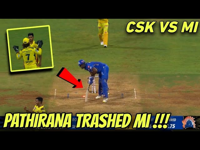 Matheesha Pathirana Bowling 🔥 CSK VS MI IPL 2024