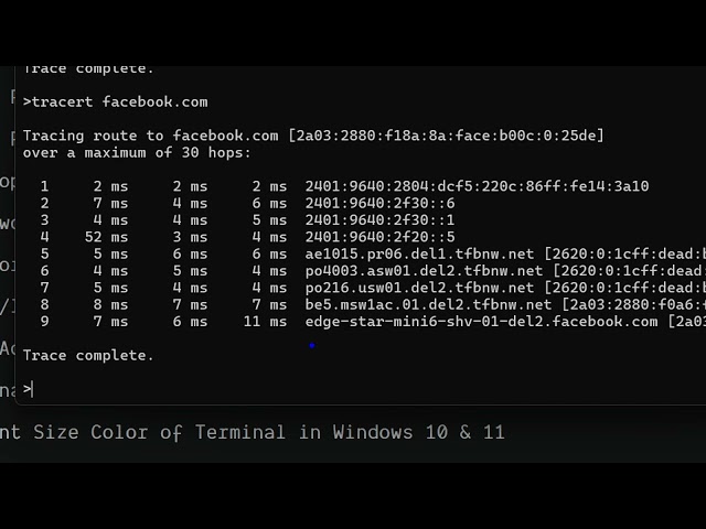 How to Trace Network Route & Latency Using tracert in Terminal in Windows 11 & 10