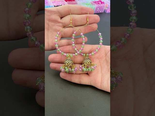 DIY Jhumka Earrings ✨| Diy earrings making #diy #earrings #jhumka #craft #viral #shorts #handmade