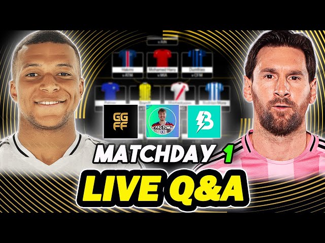 LIVE FIFA CLUB WORLD CUP 2025 FANTASY FOOTBALL Q&A with @GoldenGoalFF and @FFBobby