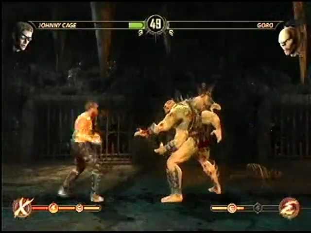 Mortal Kombat 9 Ladder mode  Johnny Cage  vs  Goro