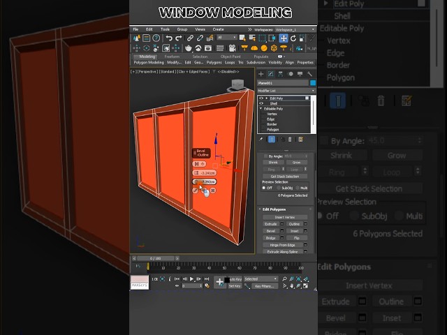 Window Frame Modeling  #3dsMax  #3DModeling #3DArchitecture #ArchViz #3dsMaxTutorial #3DDesign #3d