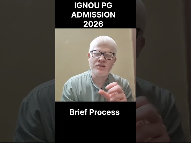 Ignou MA MCOM MBA Admission January 2026 process explain #ignou
