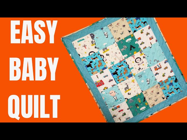 Simple baby patchwork quilt tutorial