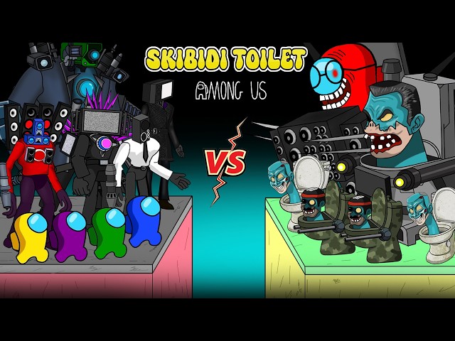 어몽어스 Mini Crewmate VS ALL SKIBIDI TOILET & ALL CAMERAMAN, SPEAKERMAN | FUNNY AMONG US ANIMATION