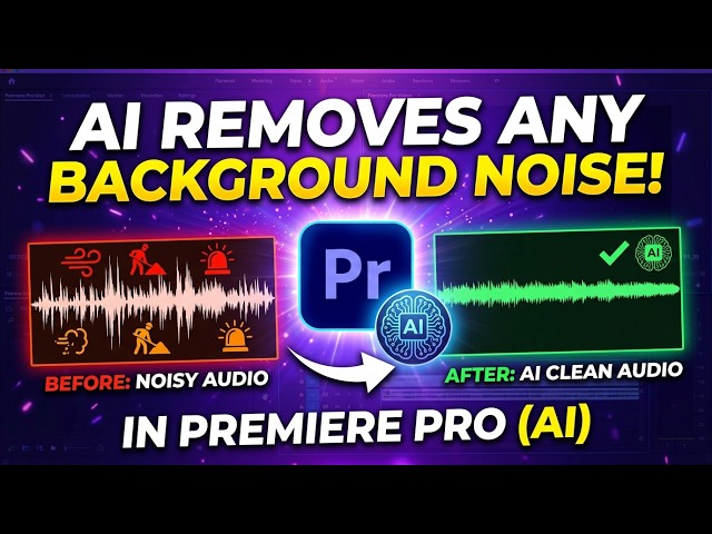 AI can Remove Any Background noise in Premiere pro (AI)