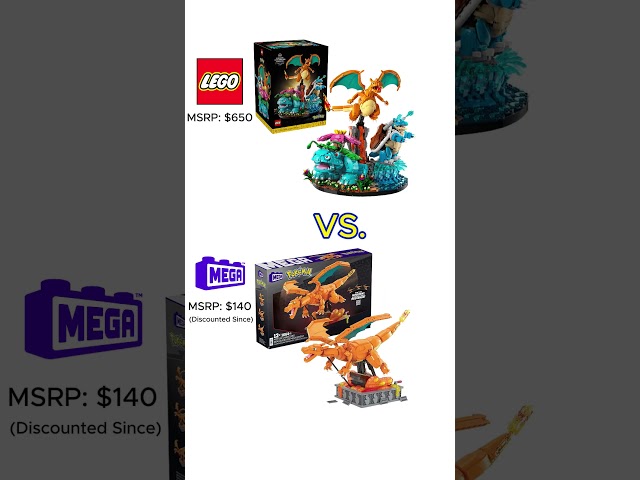 Pokémon Lego vs Mega! Which is better? #shorts #legopokemon