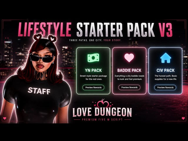 Lifestyle Starter Pack V3 by Love Dungeon | Vehicle INCLUDED | QB/ESX