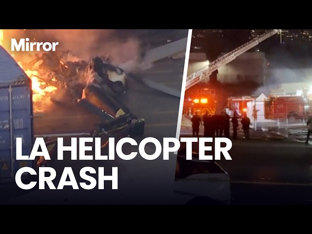 News helicopter CRASHES in LA covering deadly bus crash in San Fernando Valley