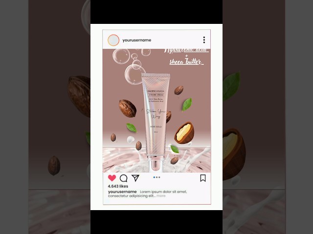 strobe cream ad poster design in Canva   #skincare #strobecream