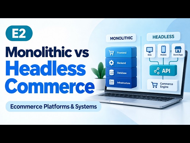 E2 | Monolithic vs Headless Commerce | Ecommerce Platforms & Systems | Uplatz