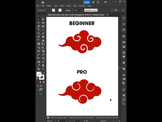 Adobe Illustrator Tips 2025 - How to draw Cloud Pattern in Japanese Style like a PRO