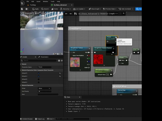 Make UE5 Glass Look Better with Custom Packed Roughness Textures #shorts