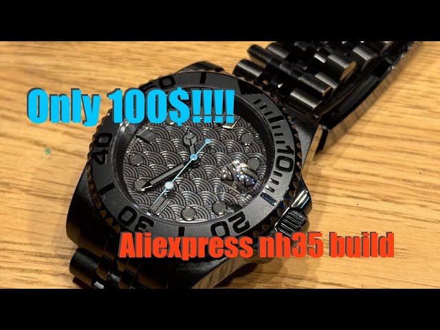 100$ Stealth NH35 Blackbird Aliexpress seiko mod build