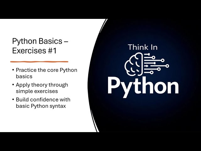 Python Basics Exercises - Core Concepts in Practice