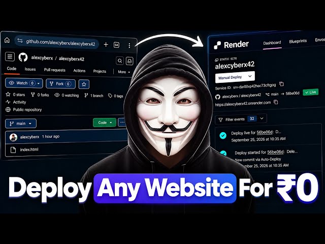 Host a Website for FREE  GitHub to Render (Full Tutorial)