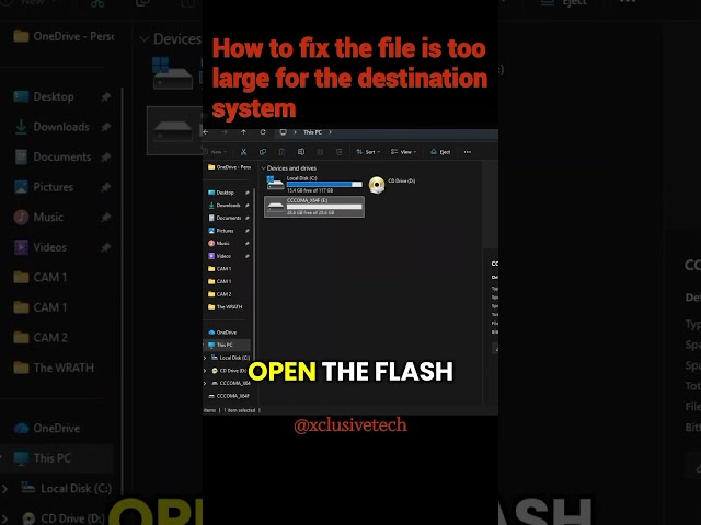 Fix "File Is Too Large for the Destination File System" #shorts #techtipsntricks  #pctips