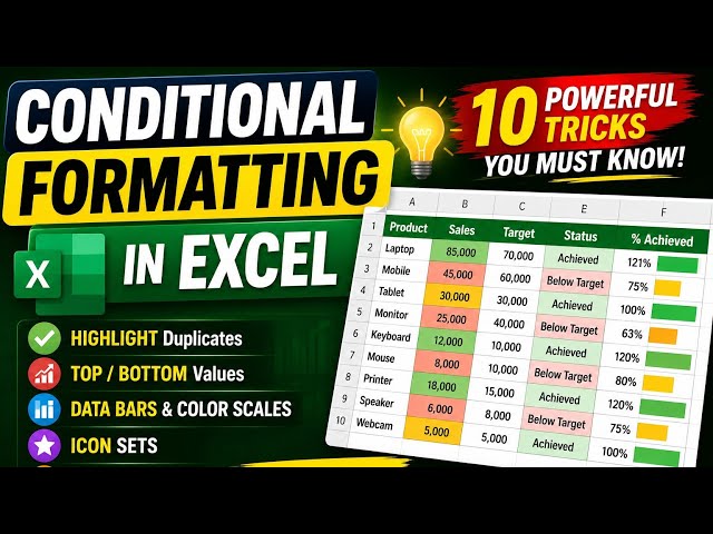 Stop Manually Highlighting Cells in Excel ! Use Conditional Formatting Highlight Duplicates, Delete 