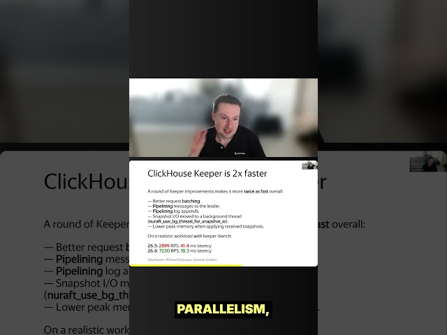 26.6 release - ClickHouse Keeper is 2x faster
