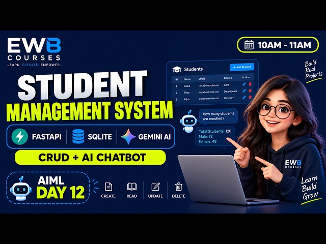 Student Management System with FastAPI, SQLite & Gemini AI | CRUD + AI Chatbot | AIML Day 12