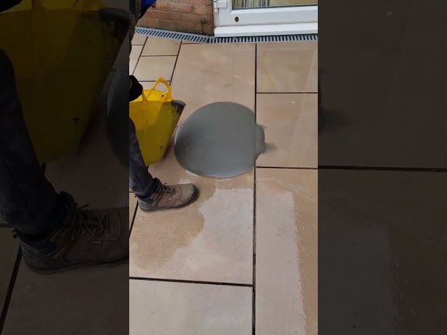 grouting a patio