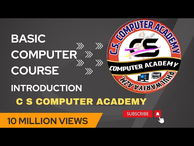 BASIC COMPUTER COURSE SLYBUS IN HINDI // बेसिक कंप्यूटर कोर्स हिंदी में  // By C S COMPUTER ACADEMY