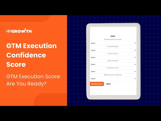 GTM Execution Confidence Score | How Confident Are You in Your GTM Execution?