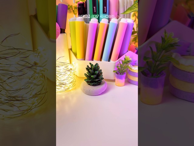 DIY Mini Tree with Glitter and Soft Clay ✨ #shorts #diy