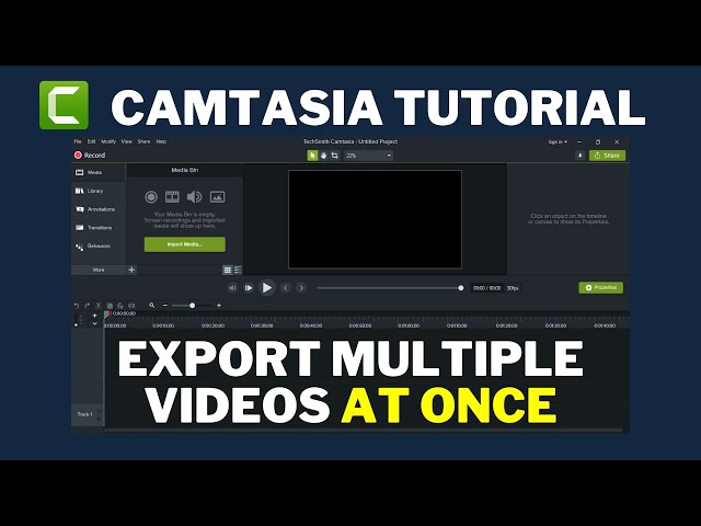 Camtasia Tutorial - How to Export Multiple Videos From the Same Project in Camtasia (At Once)