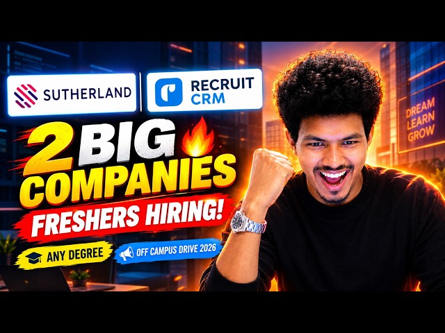 Sutherland & Recruit CRM Off Campus Drive 2026 | Any Degree | Direct Apply