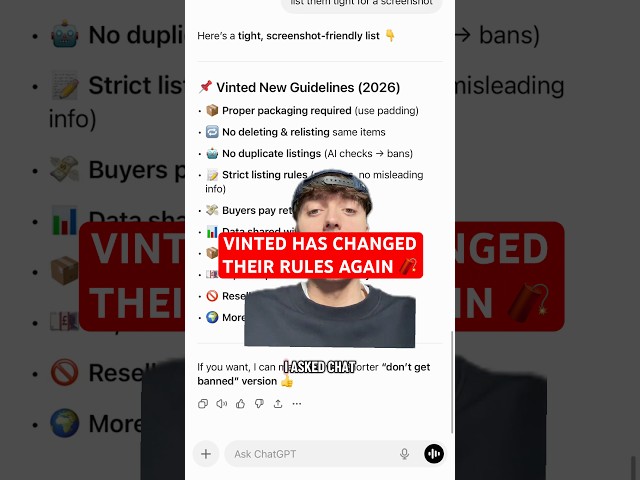 Vinted has changed their rules again in 2026 🧨 #vinted #vintedseller #resell #reselling #reselling