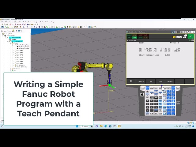 Writing a Simple Fanuc Robot Program with a Teach Pendant