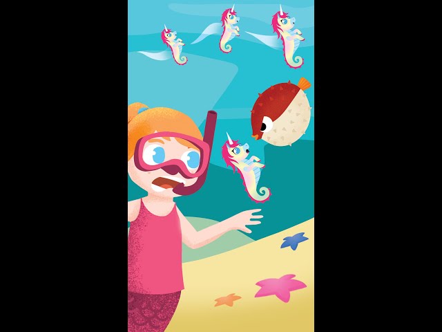 HiDDEN SEAHORSEiCORNS!! Adley finds her underwater pets around Mermaid Shore! Hide N Seek #Shorts