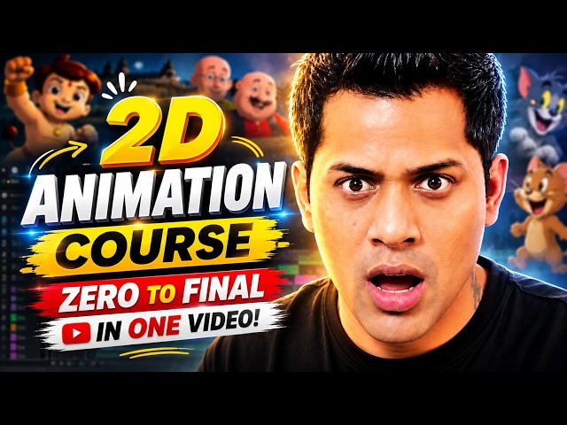 How To Make Cartoon Videos For YouTube | Cartoon Video Kaise Banaye | 2D Animation Course FREE