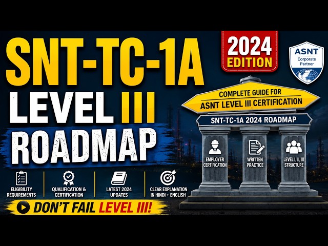 SNT-TC-1A 2024 Explained | ASNT Level III Complete Roadmap.