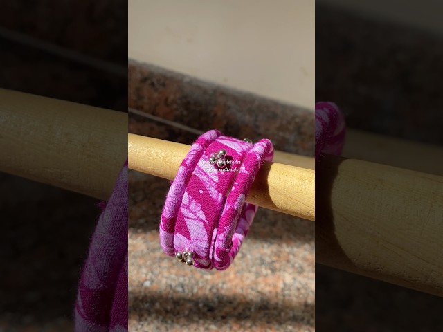 Fabric Bangles available in two colors || Comment for details || #youtubeshorts #handmadejewellery