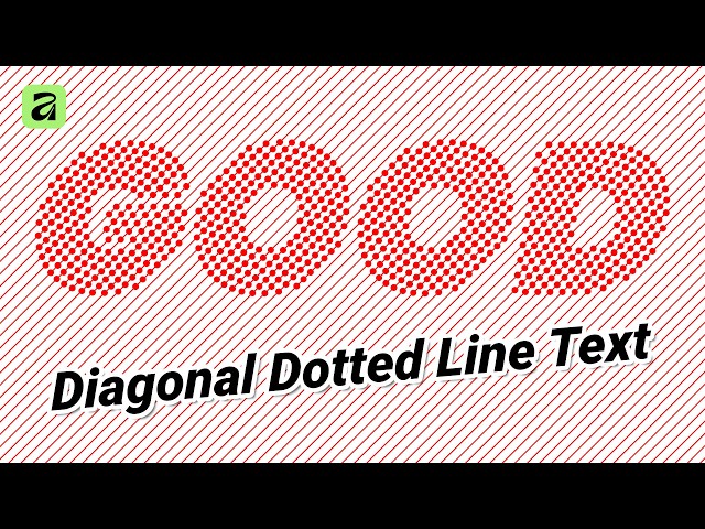 Diagonal Dotted Line Text Effect Tutorial in Affinity