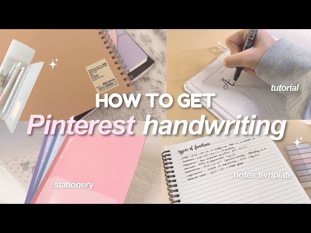 How to get PINTEREST handwriting 🗒️🎀 Calligraphy tutorial, preparing for school, aesthetic notes