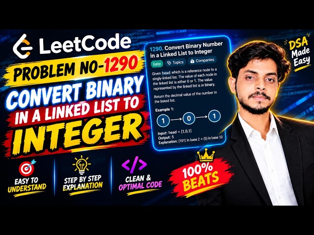 LeetCode 1290 | Convert Binary Number in a Linked List to Integer | Python | DSA