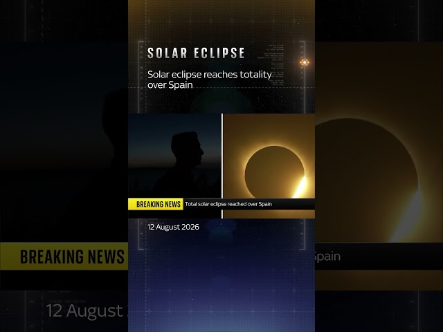 Full solar eclipse seen over Spain
