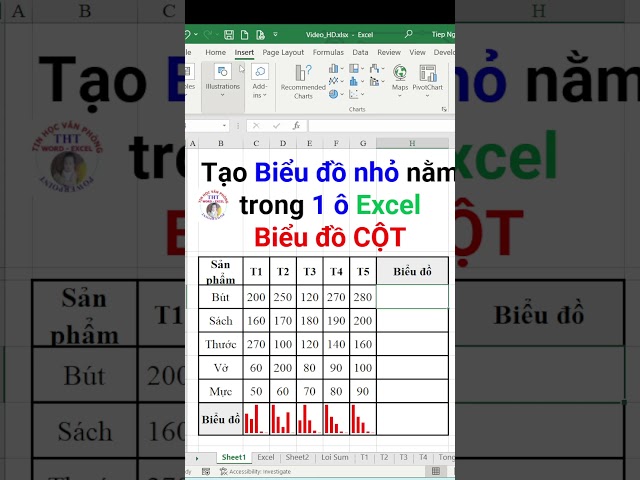 Create a small bar chart within a single Excel cell.