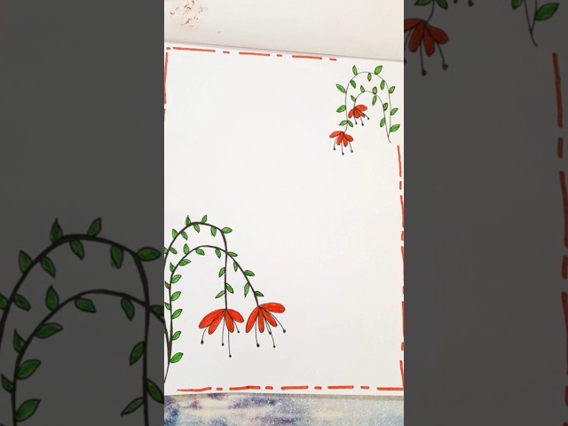 Easy Front Page Border Design Ideas  #shorts #youtubeshorts #frontpage #projectworkdesigns #ytshorts