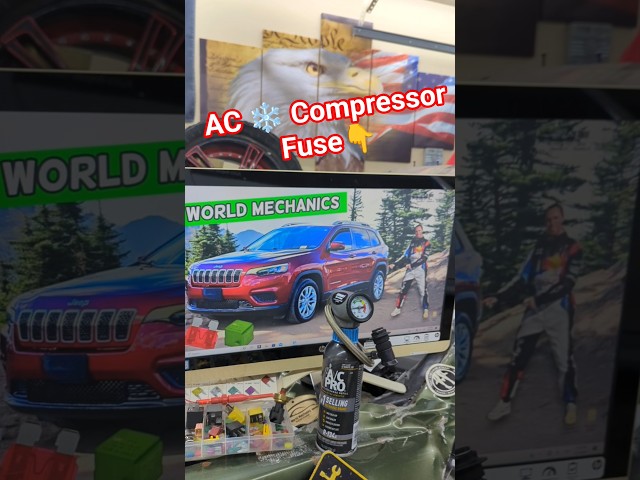 JEEP Cherokee🛠️ AC ❄️ FUSE 👉 #jeep #jeepcherokee  #multiair #mopar #repair #easy #videos #fyp #fix