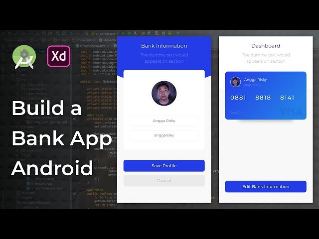 Bank App Adobe Xd to Android Studio Tutorial