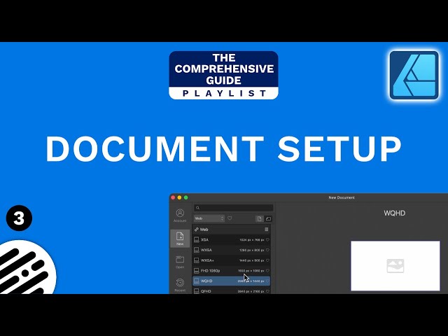 Affinity Designer Tutorial - Document Setup