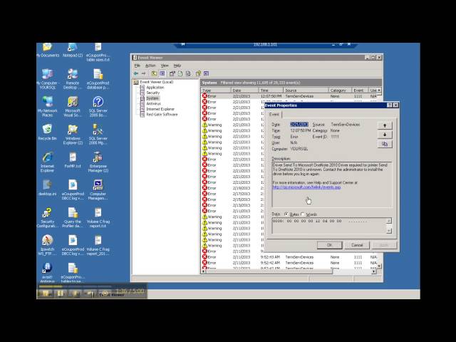 04 SQL DBA View Windows Event Logs Coach-in-a-Can(tm)