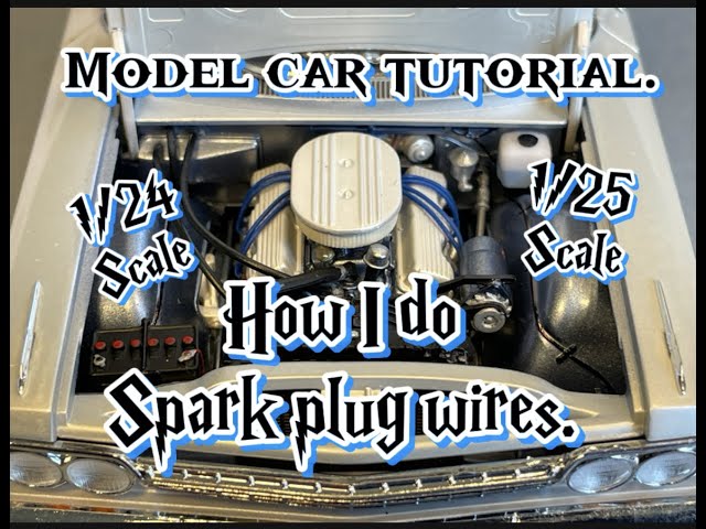 Model Car Tutorial. How I do 1/24, 1/25 scale spark plug wires.