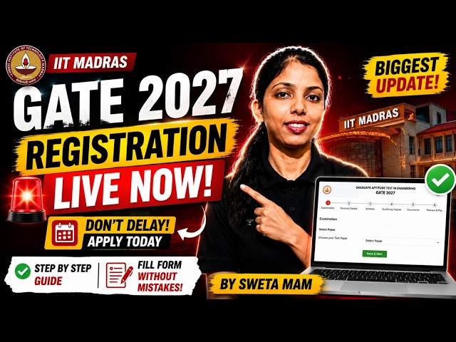 🚨 GATE 2027 Registration LIVE! | Complete Form Filling Process + Important Updates | Sweta Ma’am